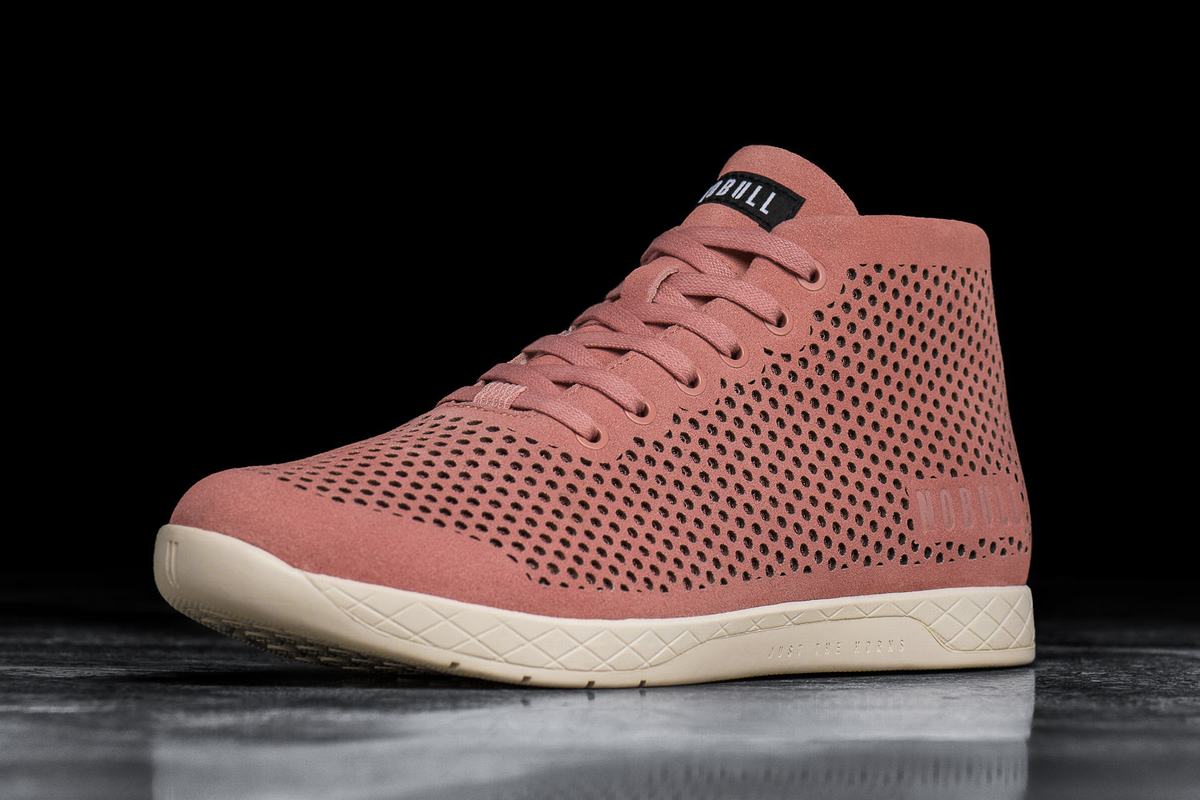 Nobull Suede Mid Men's Trainers Rose | Australia (SB4687)